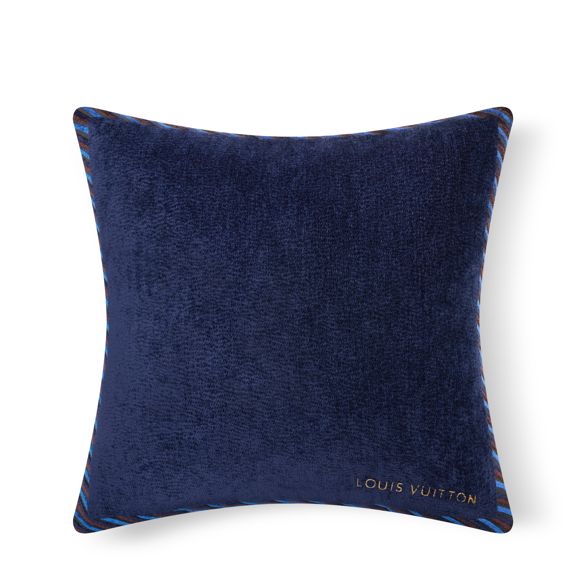 ナ*ル様 LOUIS VUITTON ネイビー クッション Vinyl Cushion 50 x 50 - Trunks, Travel and Home - Home and Art of